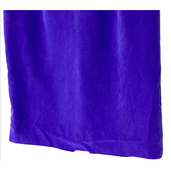 Vintage Purple SILK Skirt - Straight Cut Knee Length Skirt - 28 30 Waist - Picture 6 of 10